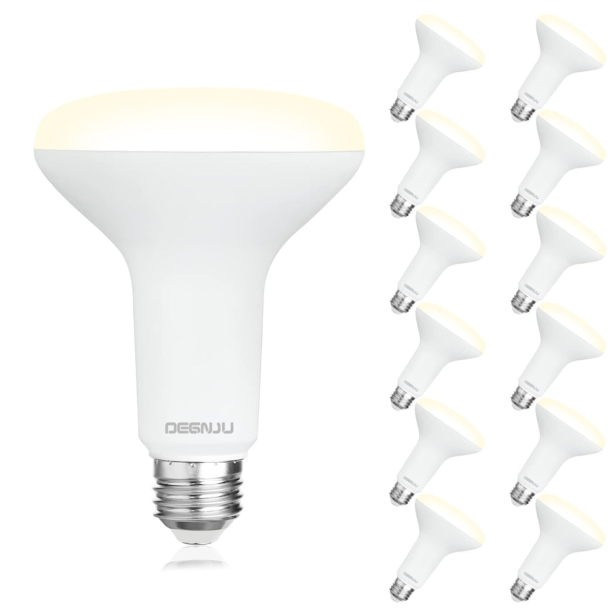 DEGNJU BR30 LED flood bulb for recessed cans, delivering broad, even illumination.