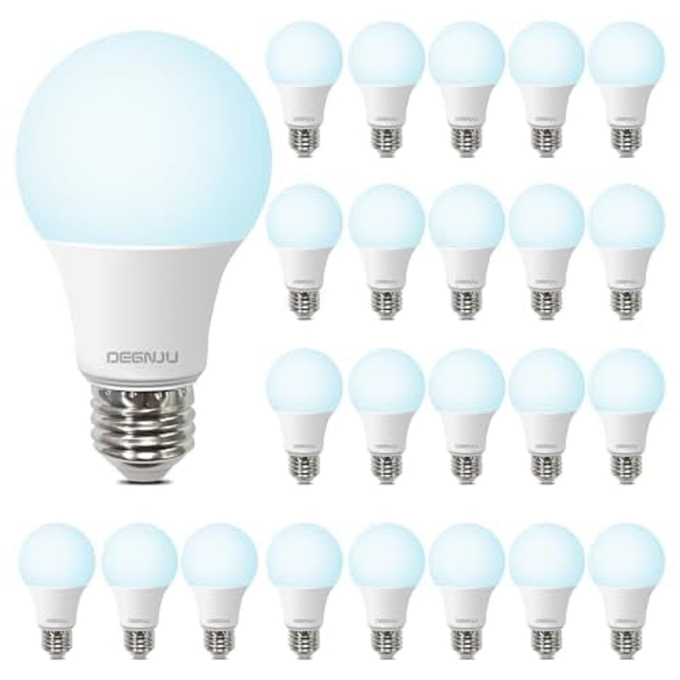 DEGNJU LED light bulb emitting daylight 5000K for bright, inviting rooms.