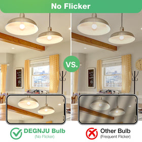 DEGNJU no flicker bulbs reduce eye strain in long sessions.