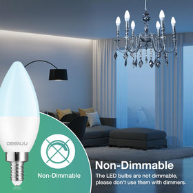 DEGNJU slim B11 candle shape fits chandeliers and lamps