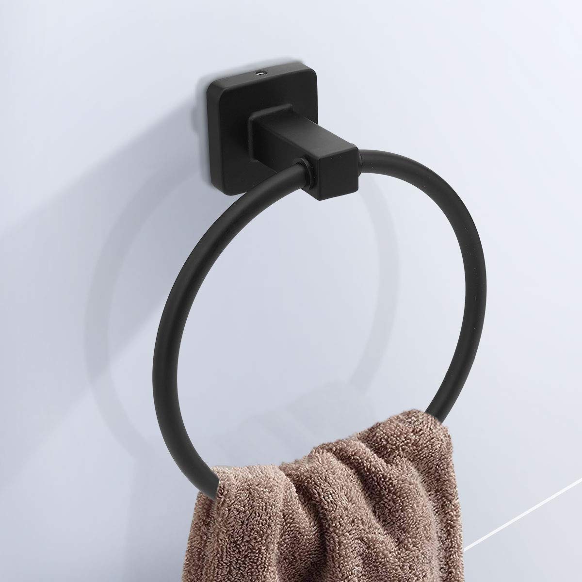 DEGULAS wall-mounted bathroom towel rack adds minimalist elegance.