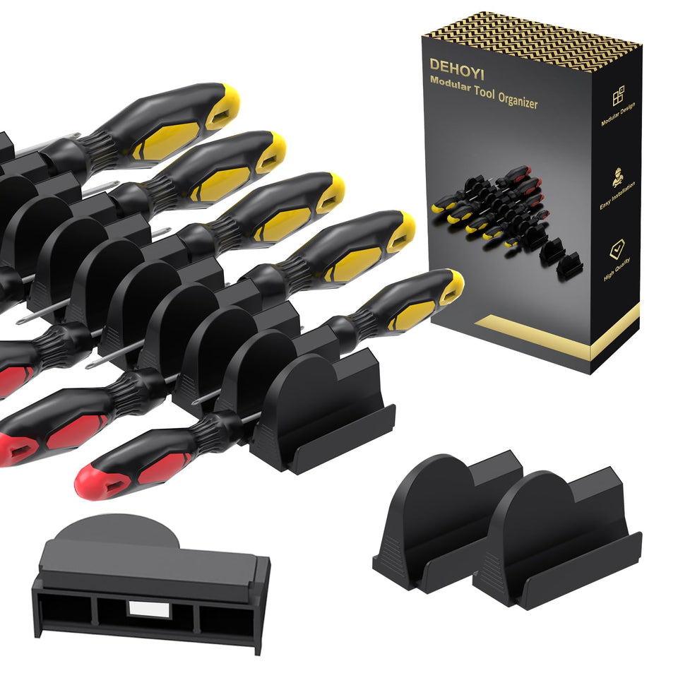 DEHOYI 48pcs magnetic modular screwdriver organizer base keeps tools secure and accessible