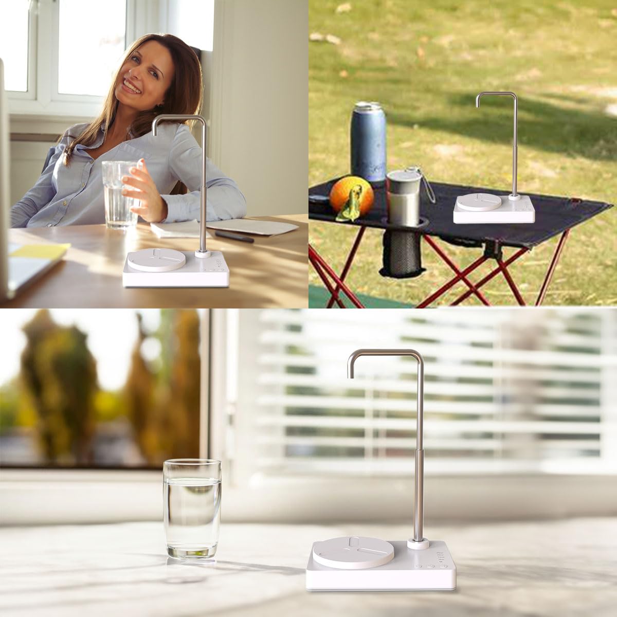 DeiryuRay portable water dispenser set includes hose, cable, and manual.