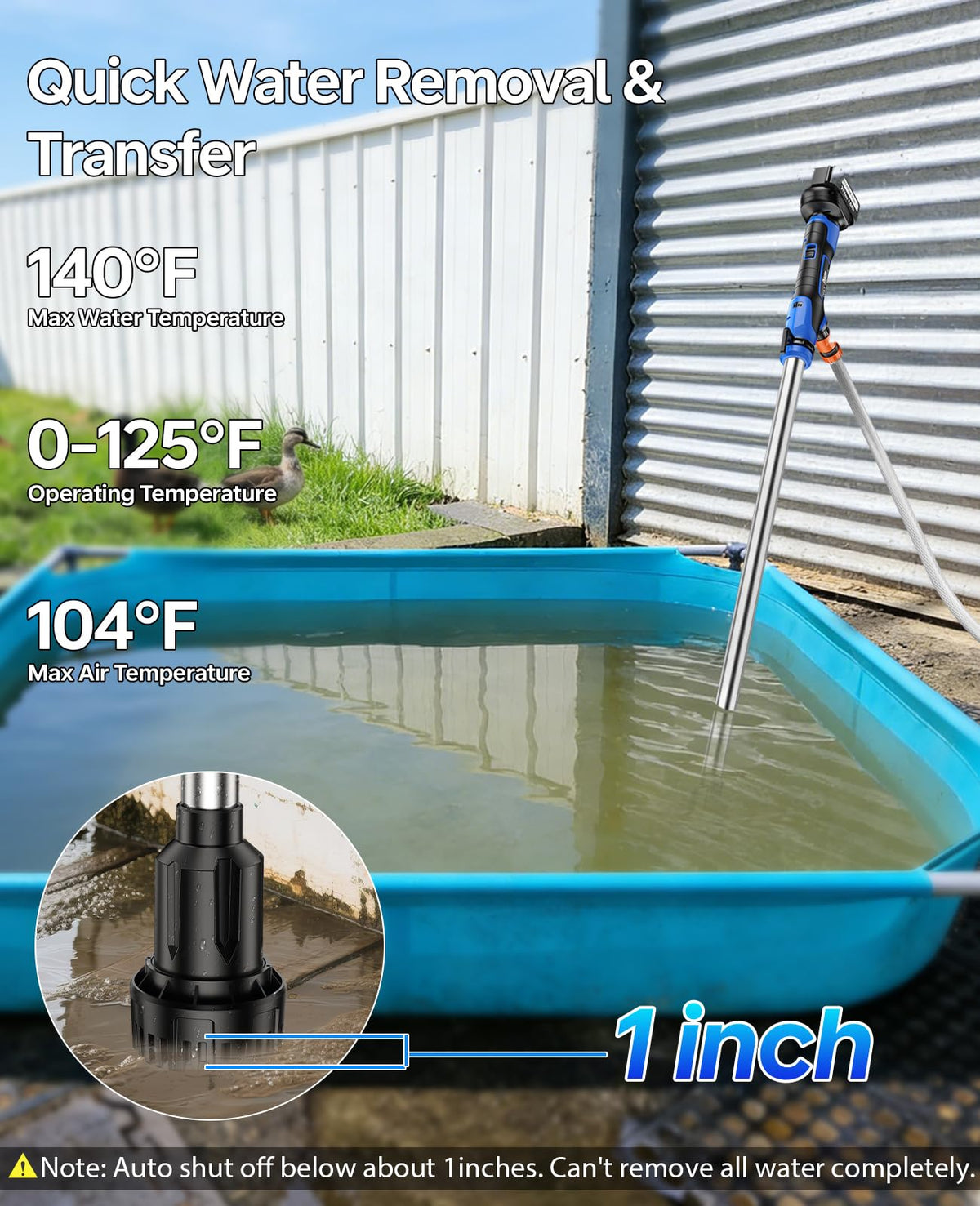 DEJUNPIOOL 770 GPH motor delivers fast pumping for pools and basements