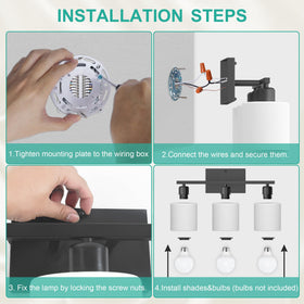 Dekang wall sconce easy installation with included hardware