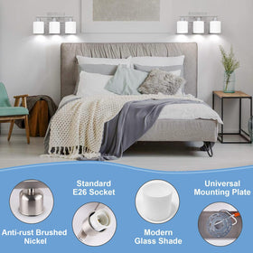Dekang rustproof brushed nickel finish withstands moisture in humid bathrooms.