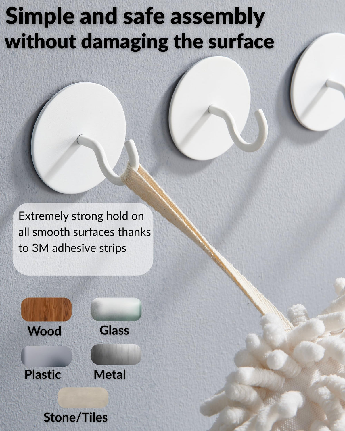DEKAZIA rustic-design ceiling hook for wall or ceiling use