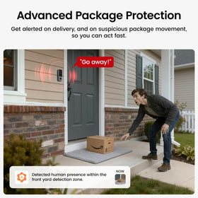 DEKCO doorbell AI human detection highlights real people at the doorstep.