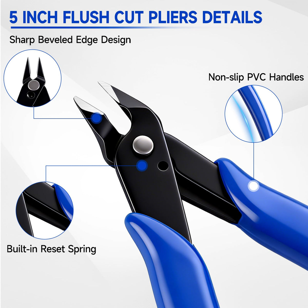DEKELIY ergonomic spring-loaded handle supports one-handed use and reduced fatigue.