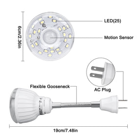 DEKELIY 360-degree rotating night light directs light where needed
