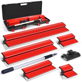 DEKEones drywall skimming blade set with portable case for organized workspace