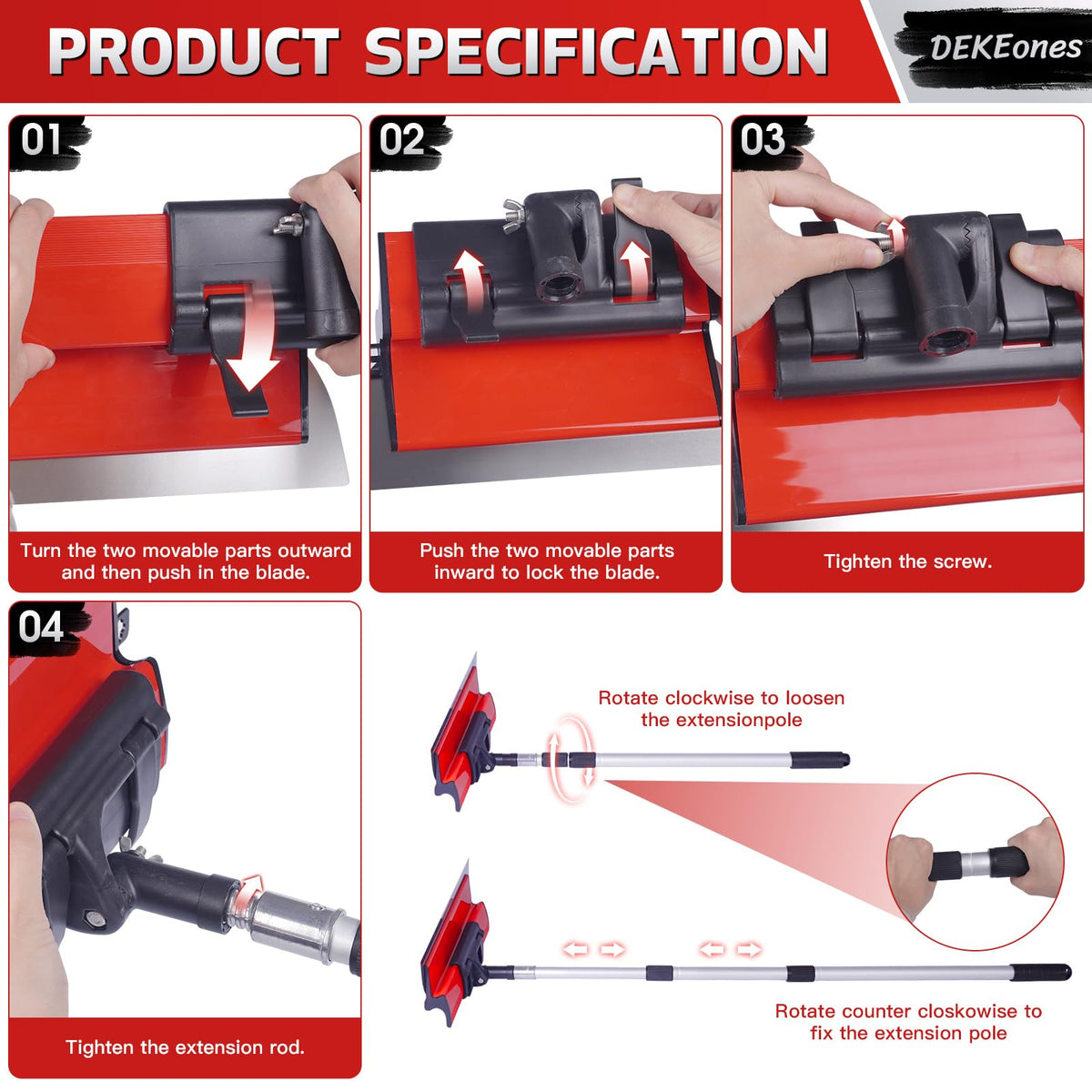 DEKEones 16in skimming blade designed for mid sized surfaces