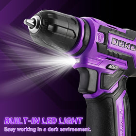 DEKOPRO 12V cordless drill ergonomic grip reduces hand fatigue during long sessions