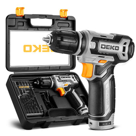 DEKOPRO 12V cordless drill with LED light for precise DIY drilling
