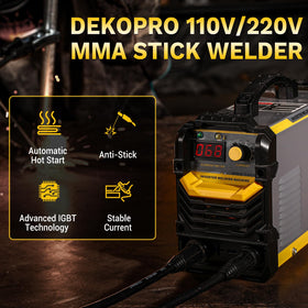 DEKOPRO MMA welder with digital LCD display for precise settings