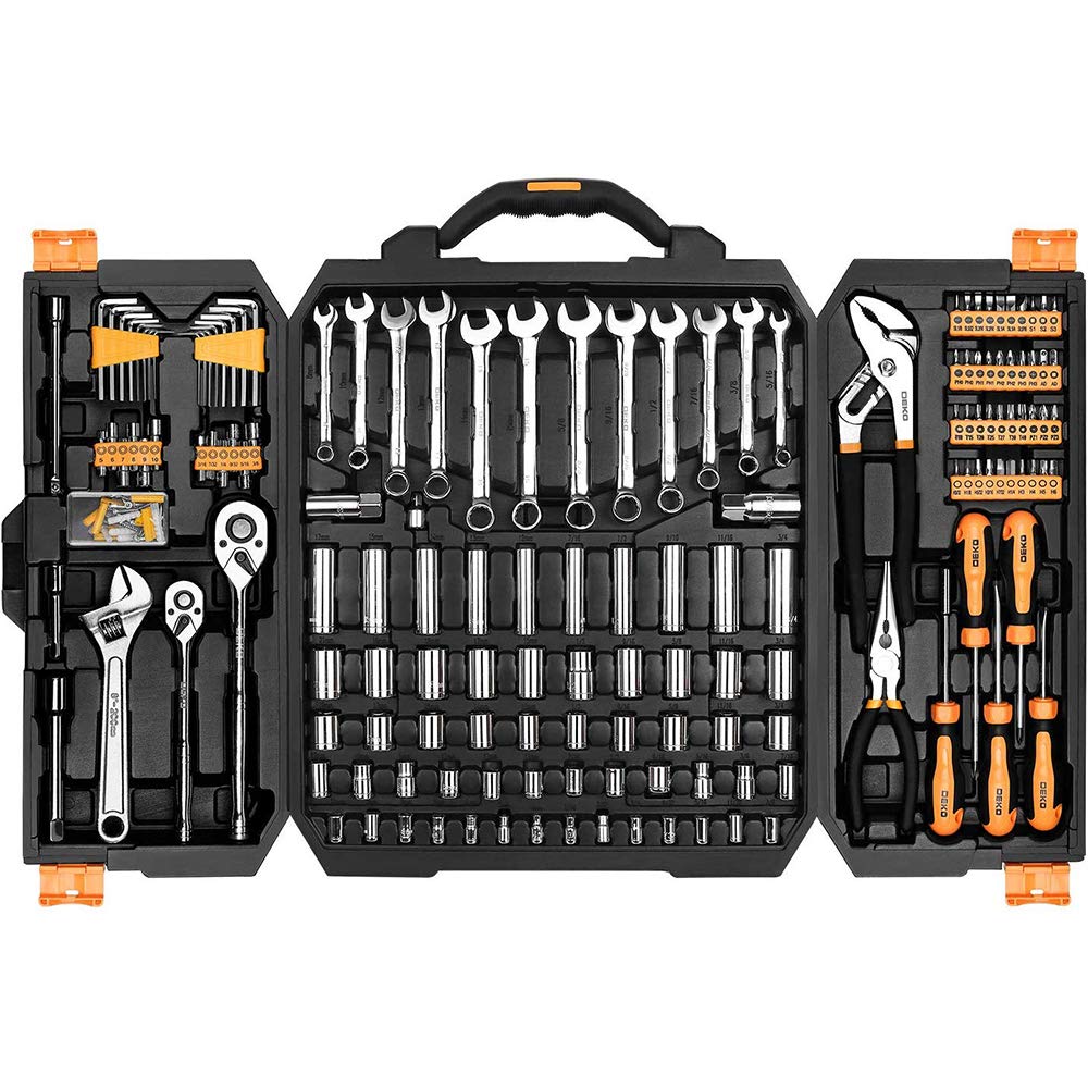 DEKOPRO 192-piece tool set in case ready for organized home repairs