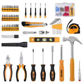 DEKOPRO 208-piece tool set wrench and pliers close-up