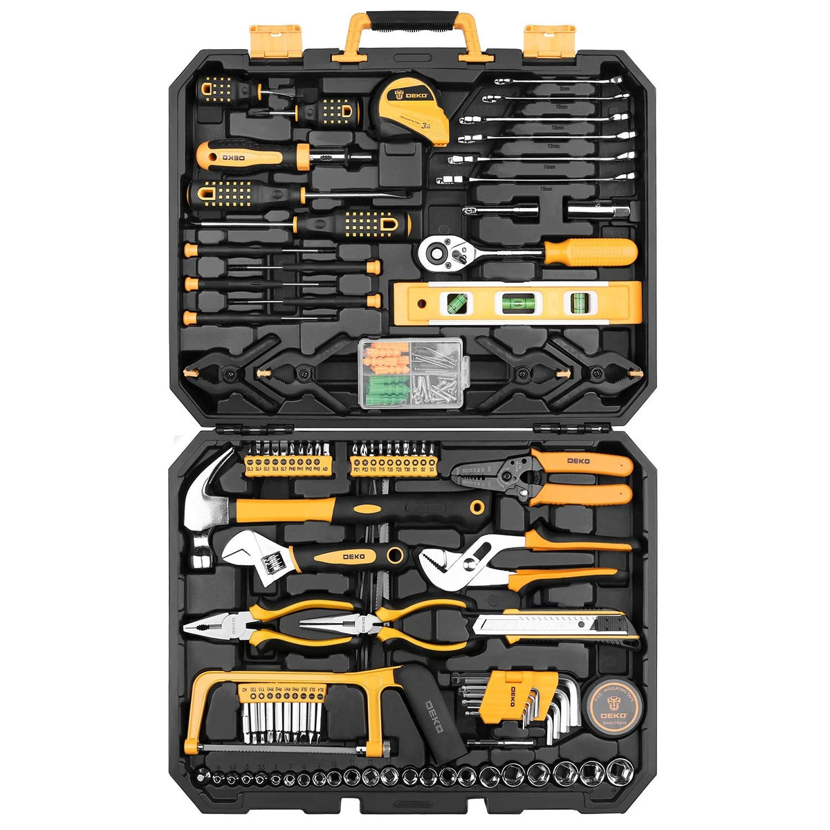 DEKOPRO 228-piece set in case for portable home repairs
