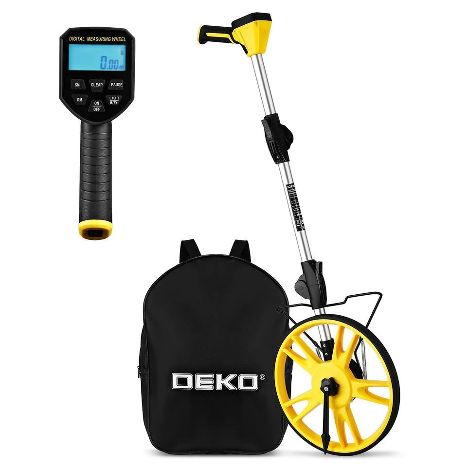 DEKOPRO 4V digital measuring wheel folded for compact portability