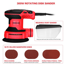 DEKOPRO 5-inch sanding pad supports balanced, controlled finishing.