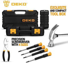 DEKOPRO 62-piece tool kit level aids precise alignment in projects.