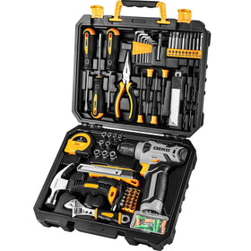 DEKOPRO 8V cordless drill in toolbox for quick home repairs