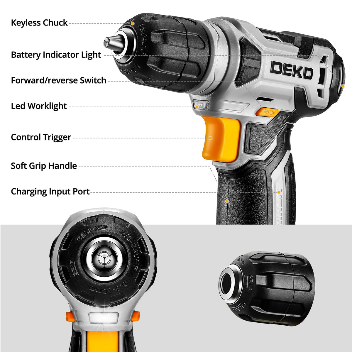 DEKOPRO alloy steel tool with anti-slip grip for comfortable handling