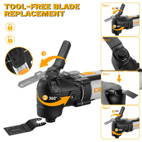 Bi-metal and wood plastic blades for mixed material tasks