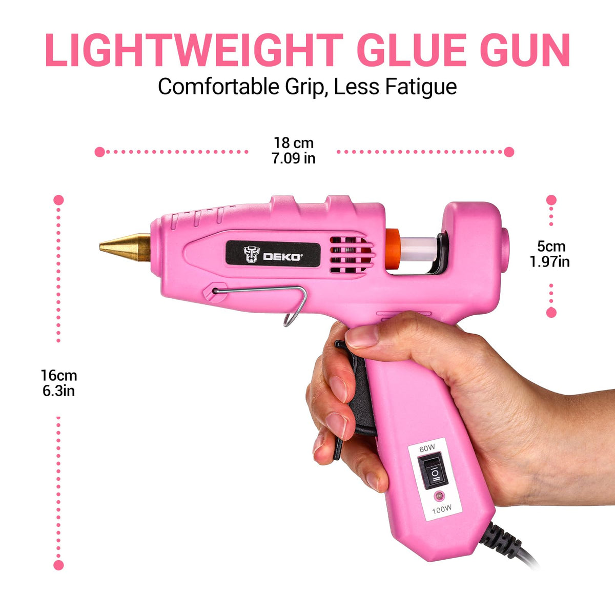 DEKOPRO carrying case keeps glue gun organized and portable