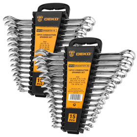 DEKOPRO combination wrench set in a tray improves organization and accessibility