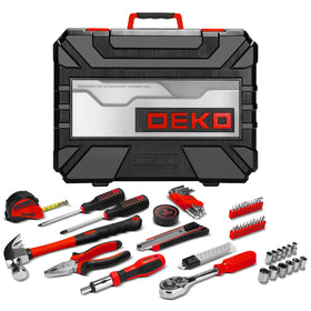 DEKOPRO compact toolbox measuring 17.5 by 13.5 inches for garage or car use