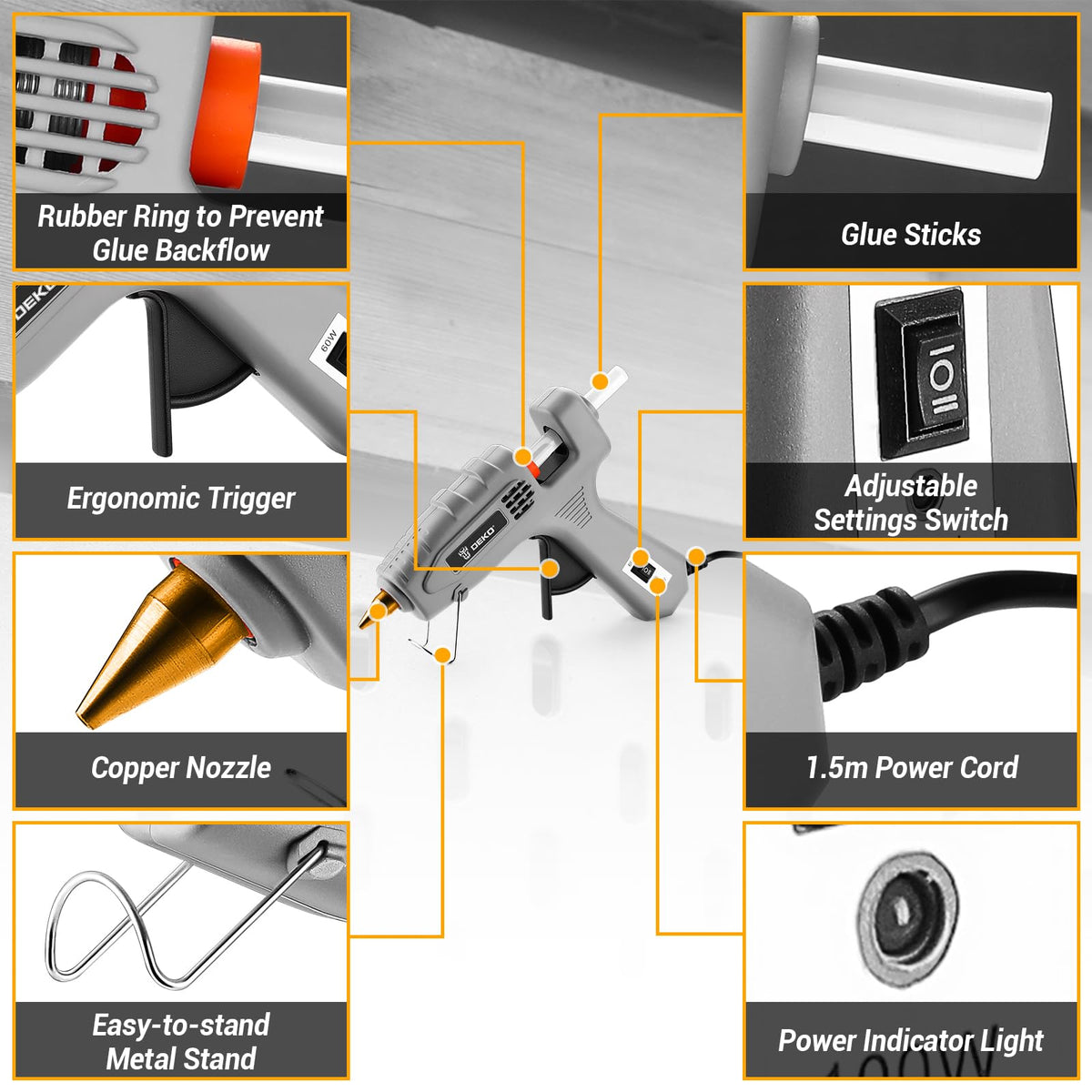 DEKOPRO copper nozzle provides smooth, drip-free application