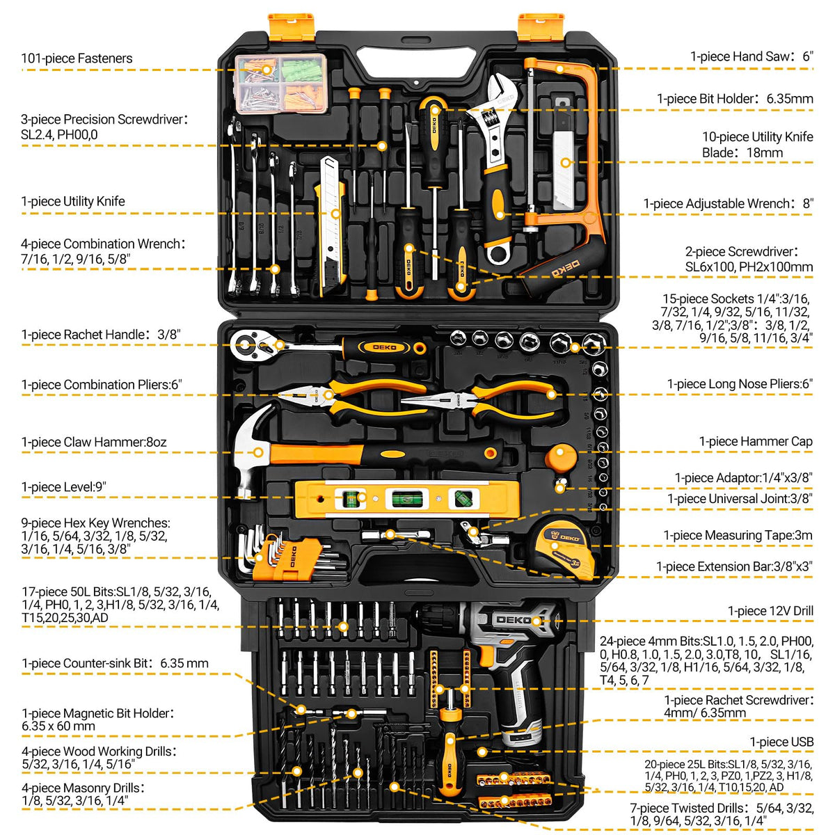 DEKOPRO cordless drill 12V enables quick home assemblies