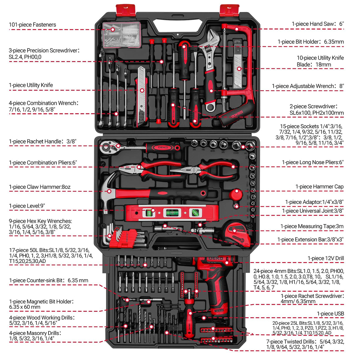 DEKOPRO cordless drill in use for quick assembly