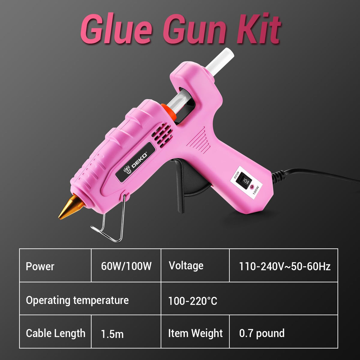 DEKOPRO drip-less copper nozzle ensures clean glue flow