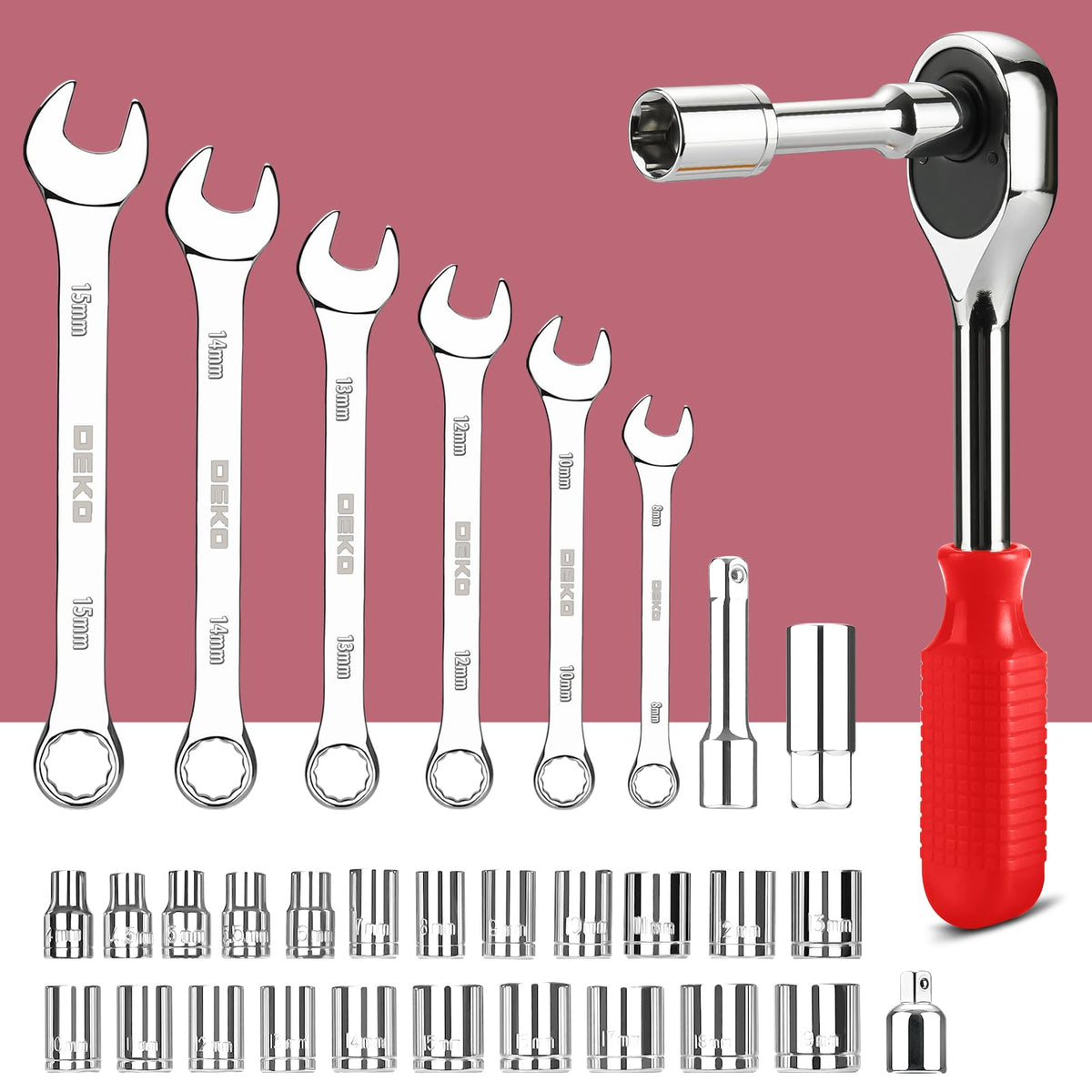 DEKOPRO durable storage case with dirt-resistant shell keeps tools secure