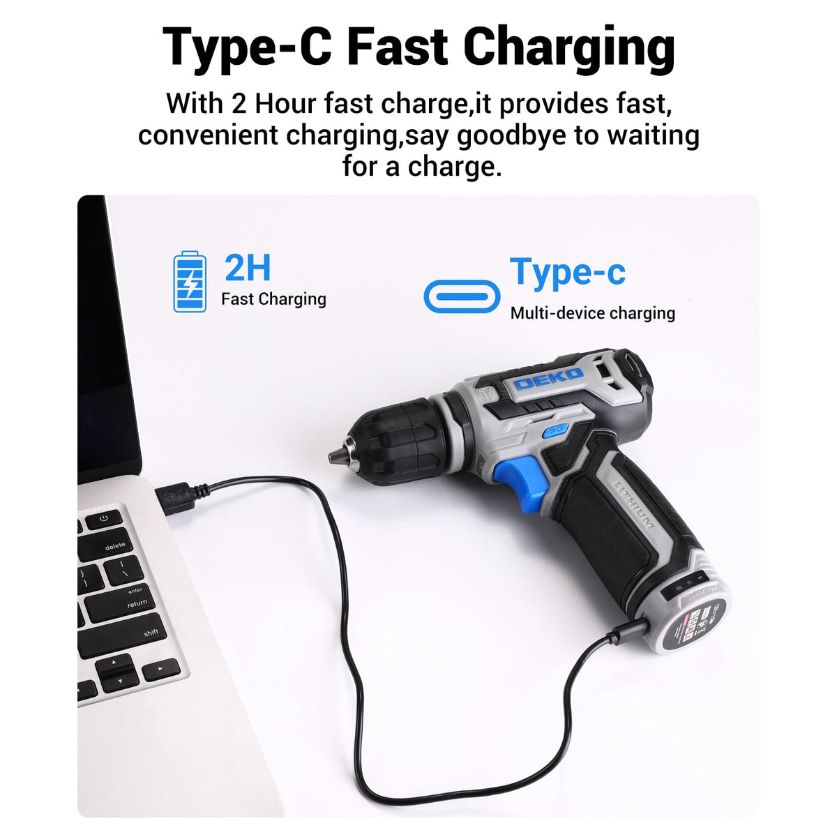 DEKOPRO electric hammer and tools for sturdy assembly and quick fixes.
