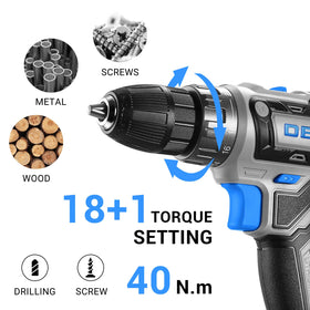 DEKOPRO magnetic bit holder enables quick bit changes.