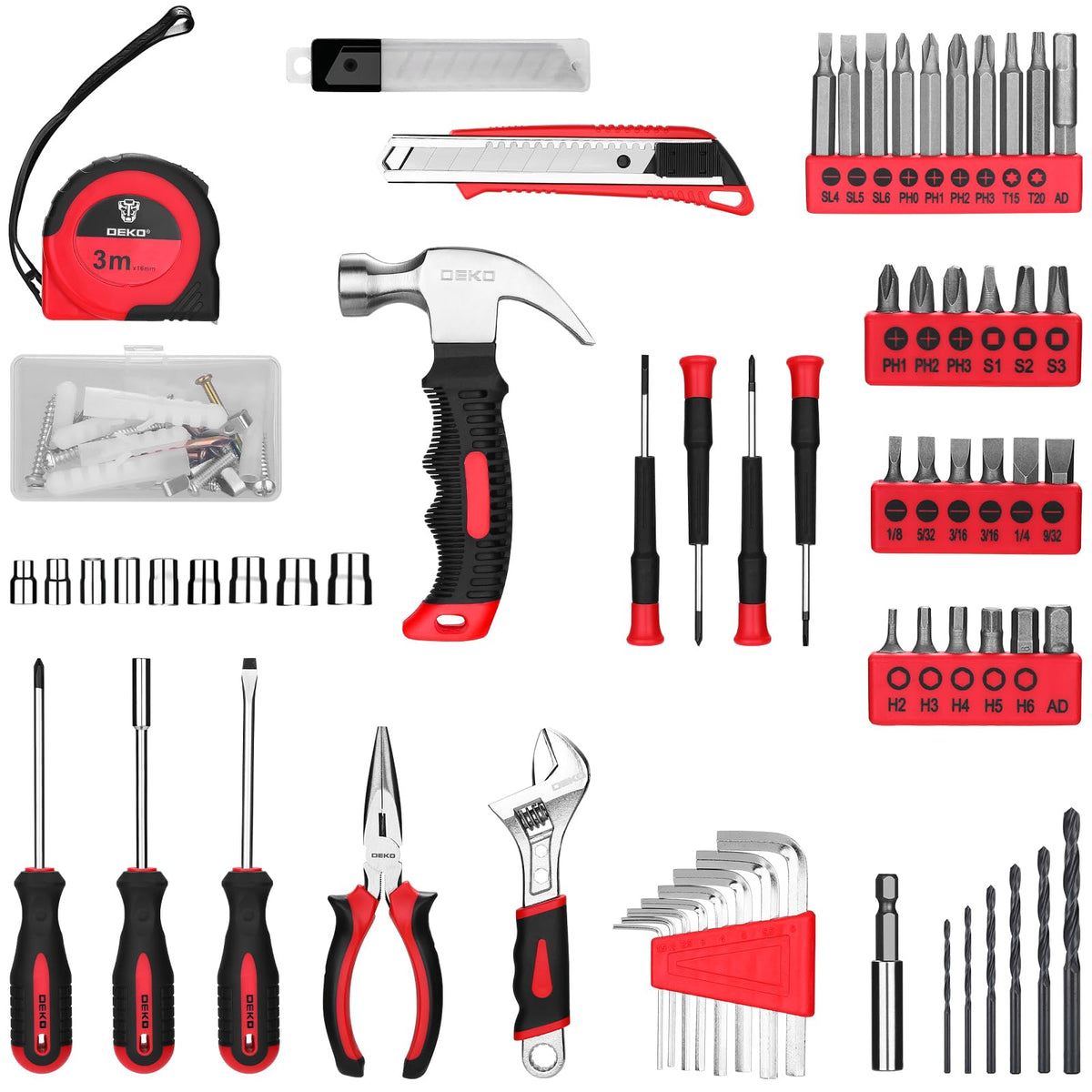 DEKOPRO magnetic bits holder keeps tips organized.