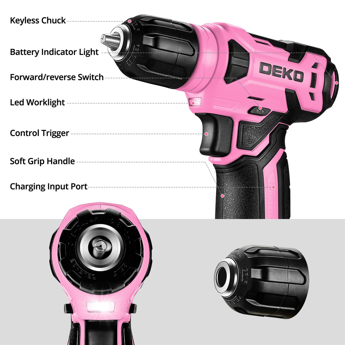 DEKOPRO magnetic bits holder keeps bits secure during tasks