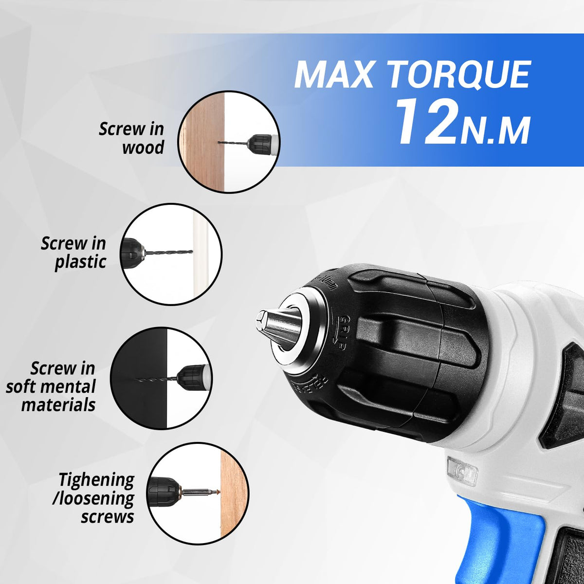 DEKOPRO measuring tape and screws ideal for furniture assembly