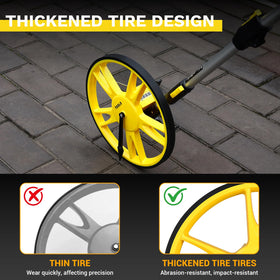 DEKOPRO measuring wheel ergonomic non-slip handle reduces fatigue