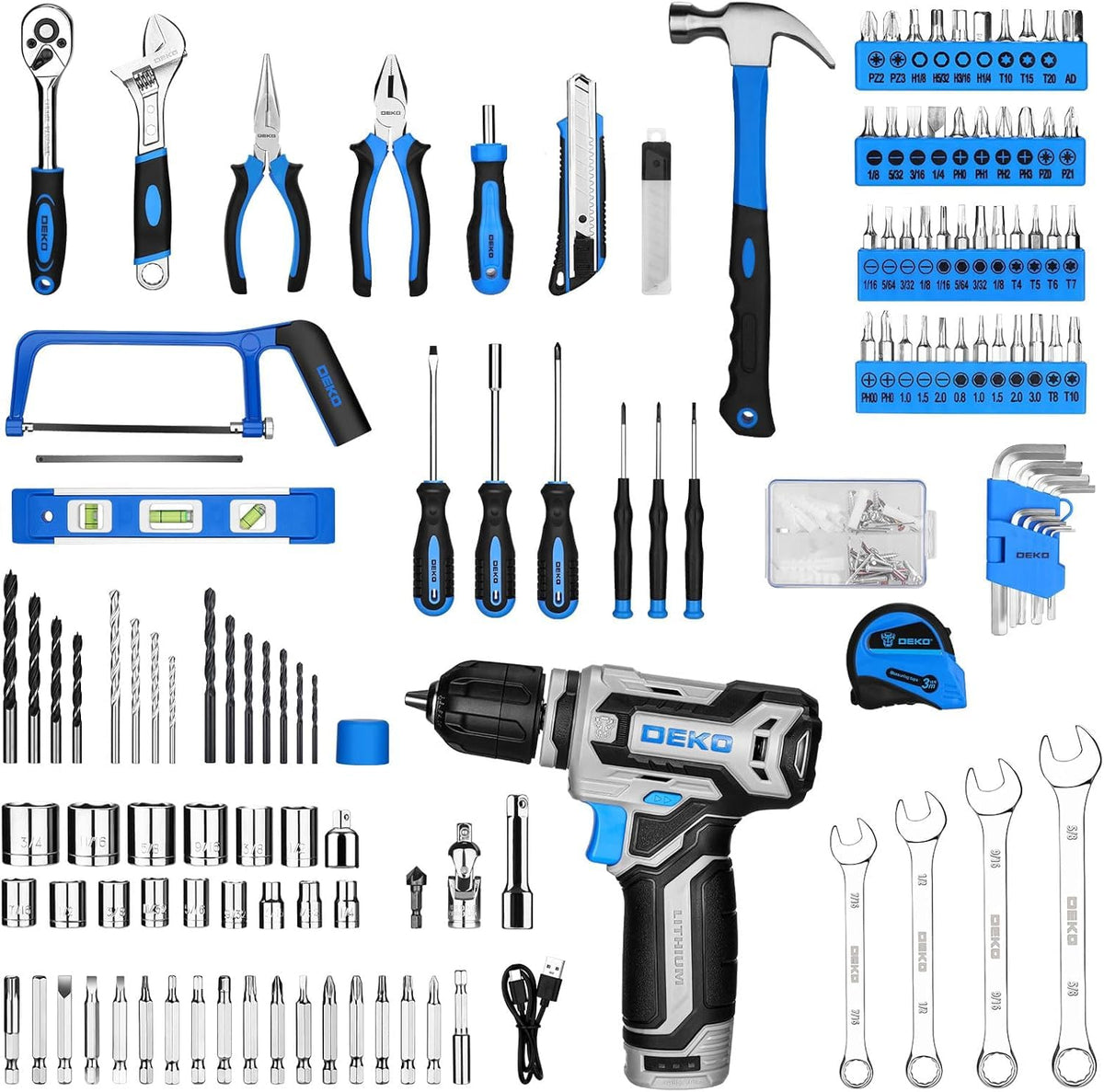 DEKOPRO mechanic tools in box emphasize portability and easy access during tasks.