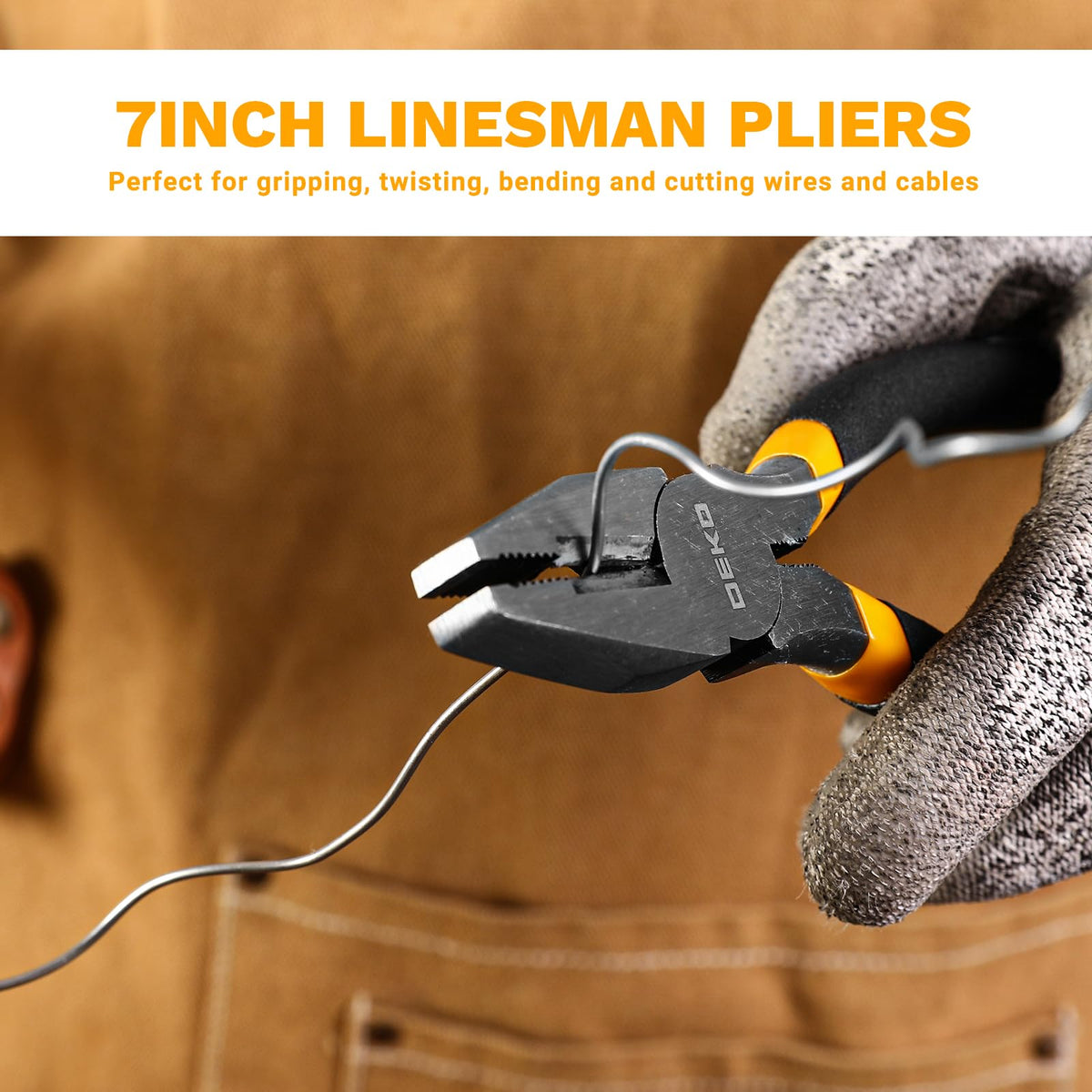 DEKOPRO mini long-nose plier with storage bag for portable precision tasks