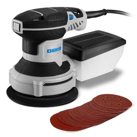 DEKOPRO orbital sander in action for smooth wood finishing