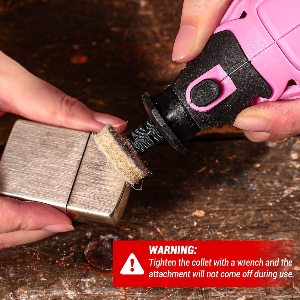 DEKOPRO pink-rotary-tool-gift-pack-perfect for DIY beginners and hobbyists.