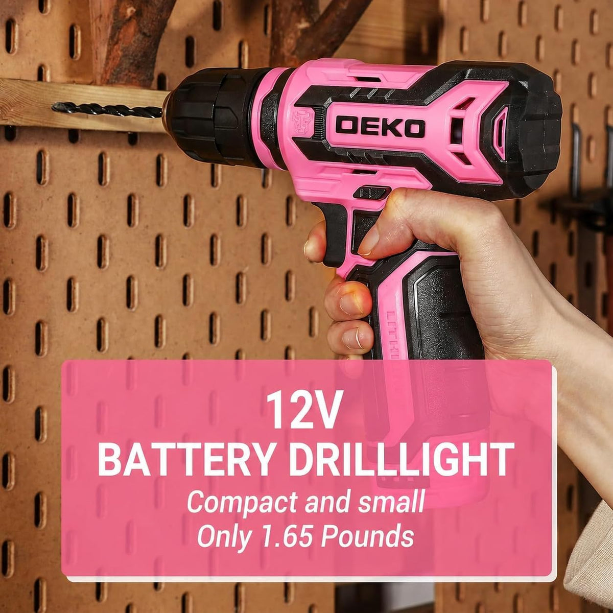 DEKOPRO pink screwdriver set for easy furniture assembly.