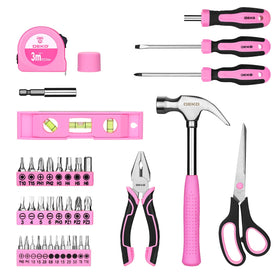 DEKOPRO pink tool set women hammer and pliers ideal for quick repairs