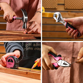 DEKOPRO pink toolbox case for organized tool storage.