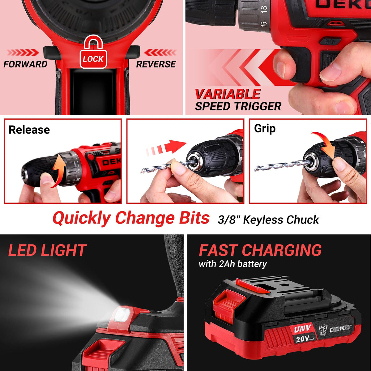 DEKOPRO portable toolbox case makes organization and transport effortless.